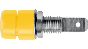 Insulated socket, Yellow, Nickel-Plated, 33V, 32A