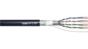 Câble LAN PVC CAT5e 4x2x0.14mm² S/FTP Bleu 100m
