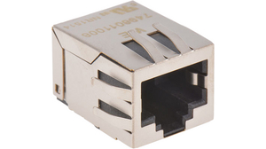 Modular Jack, RJ45, CAT5, 8 Positions, 8 Contacts, Shielded