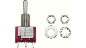 Miniature Toggle Switch ON-OFF-ON 2 A / 5 A 1CO