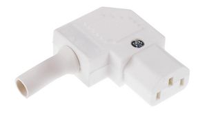 IEC Connector, Outlet, C13, 10A, Angled