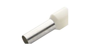 Bootlace Ferrule 0.75mm² White 14mm Pack of 100 pieces