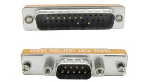 Mini D-Sub Adapter, D-Sub 25-Pin Plug / D-Sub 9-Pin Plug