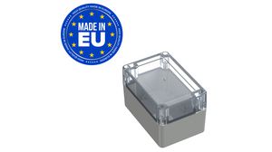 Plastic Enclosure with Clear Lid Universal 120x80x75mm Light Grey ABS / Polycarbonate IP65 / IK07