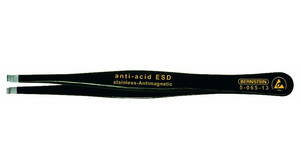 Pincette de montage ESD / CMS Acier inoxydable De serrage 120mm