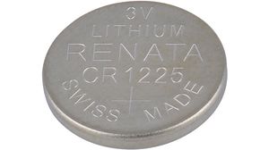 Button Cell Battery, Lithium, CR1225, 3V, 48mAh, Pack of 500 pieces