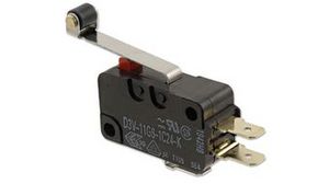 Micro Switch D3V, 16A, 1NC, 1.96N, Hinge Roller Lever