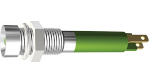 LED IndicatorBlade Terminal, 2 x 0.5 mm Fixed Green DC 28V