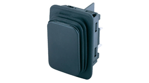 Rocker Switch, 12 A, 2NO, 250V, OFF-(ON), IP65, Black