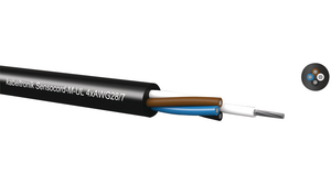 Câble multiconducteur, Non blindé YY, PVC, 4x 0.25mm², 50m, Noir