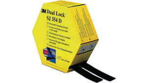 Dual Lock™-velcrotape, 2-pak 25mm x 5m Sort