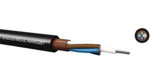 Multicore Cable, CY Copper Shield, Polyurethane (PUR), 3x 0.09mm², 100m, Black