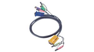 Kabel KVM typu 3 v 1 s funkcemi SPHD a audio, 5m