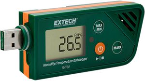 Humidity/Temperature Datalogger, 1 Channels, USB, 48000 Measurements