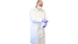 Cleanroom Disposable Lab Coat, M Size, ISO 5, White