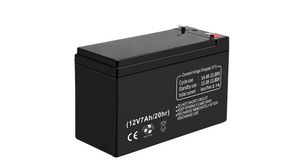 Oppladbart batteri, Blysyre, 12V, 7Ah, Flatstift 4.8 mm