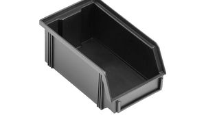Conductive ESD Storage Bin, 200x350x145mm, Polypropylene (PP), Black