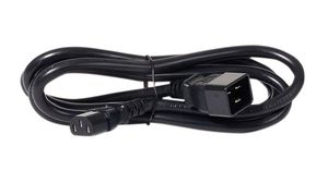 AC Power Cable, IEC 60320 C20 - IEC 60320 C13, 2m, Black