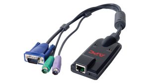 KVM Cable, PS/2 Kontakt / VGA hane - RJ45 hona, 125mm