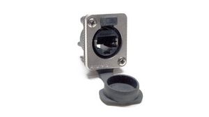 Industrial Connector with Protective Cap RJ45 Socket Right Angle Unshielded