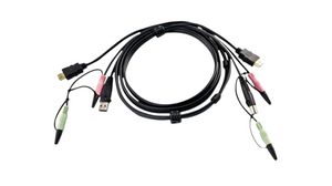 Câble adaptateur KVM HDMI / USB / Audio, 1.8m
