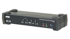 USB 3.0 4K DisplayPort MST KVMP-Switch mit 4 Anschlüssen