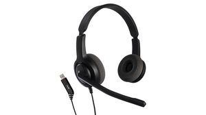 NC Headset, USB28 HD, Stereo, On-Ear, 20kHz, USB, Black