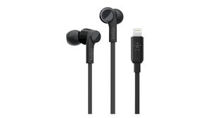 Headphones, In-Ear, 20kHz, Cable, Black