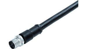 Kabelsatz, M12-Stecker - Offene Enden, 3 Leiter, 5m, IP68, Schwarz