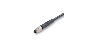 Straight Male 3 way M5 to Unterminated Sensor Actuator Cable, 2m