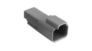 Housing with Protective End Cap, PX01, Receptacle, Grey, Poles - 2
