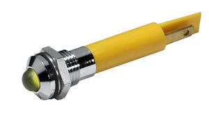 LED kontrolka, Žlutá, 7mcd, 230V, 8mm, IP67
