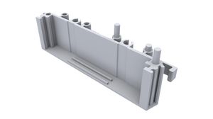 DIN Rail Support End Section with Foot, Mini, 22.6x82x28.6mm, Grey, Polyamide, IP20