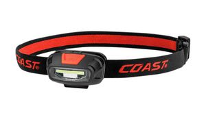 Pannlampa, LED, Laddningsbart, 270lm, 20m, Svart / Röd