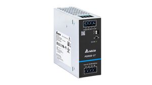 DIN Rail Power Supply with DC OK Relay Contact, 3-Phase, 89.5%, 24V, 10A, 240W, Adjustable