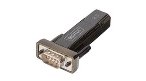 USB seriell adapter, RS-232, 1 DB9, hane
