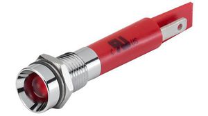 LED-SignalleuchteSteckanschluss, 2,8 x 0.8 mm Fest Rot AC 230V