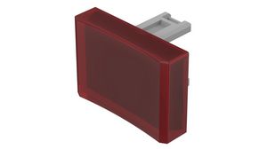 Schalterlinse Rechteckig Rot, transparent Kunststoff EAO 31-Serie
