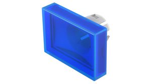 Schalterlinsenkappe Rechteckig Blau, transparent Kunststoff EAO 51-Serie