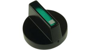 Rotary knob Black Plastic Green Indication Line 51 Series Switch