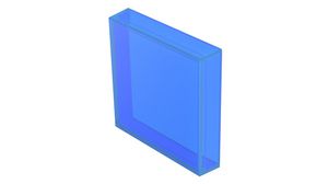 Schalterlinse Vierkant Blau, transparent Kunststoff EAO 04-Serie