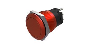 Pushbutton Switch, 1CO, Latching Function, Red, 19mm
