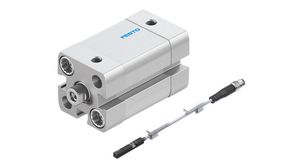 Compact ISO Cylinder + Magnetic Reed Proximity Sensor Bundle, Double Acting, 15mm, Bore Size 16mm M5