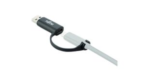 USB Adapter, USB-A Plug - USB-C Socket, 3.1, Black
