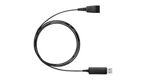 Headset Cable, USB-A Plug - QD, Black