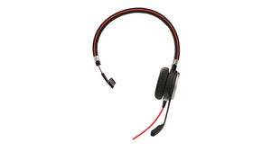 Headset, Evolve 40, Mono, On-Ear, 20kHz, USB / Stereo Jack Plug 3.5 mm, Black / Red