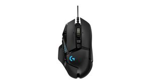 Wired Mouse G502 HERO 16000dpi Infrared Right-Handed Black