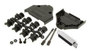 D-Sub Connector Kit, DB-44 Socket, Solder, ABS