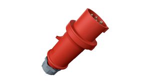 CEE Plug, Red, 5P, Cable Mount, 2.5mm?, 16A, IP44, 400V