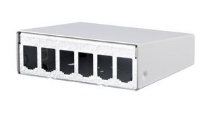 Empty Patch Panel Enclosure, Modul 6 Ports Surface Mounted White